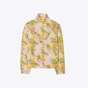 NWT TORY SPORT Tory Burch Printed Ruffle Windbreaker In Orchid $248 MSRP